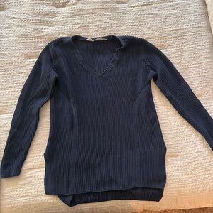 Athleta Navy Blue V-Neck Sweater